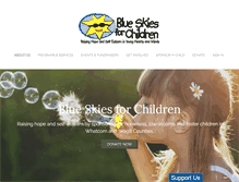Tablet Screenshot of blueskiesforchildren.org